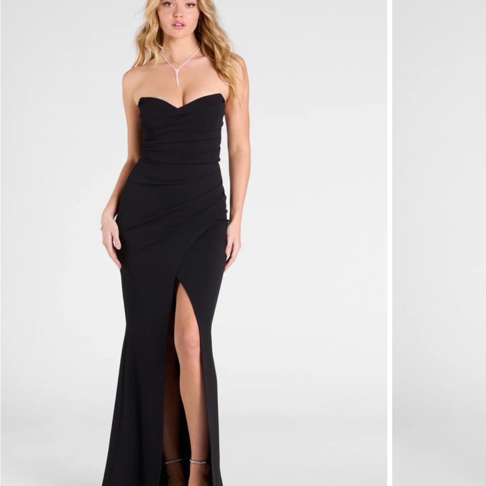 Maude Strapless High Slit Mermaid Dress